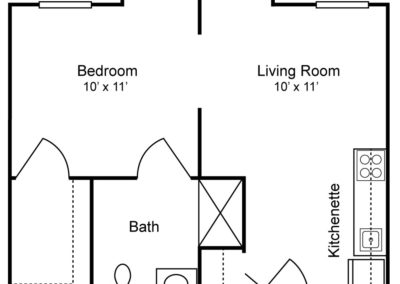 Avamere at Cheyenne One Bedroom Floor Plan